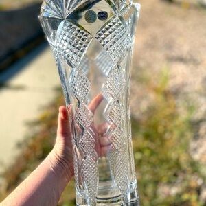 Mid 20th Century Crystal Clear Vase